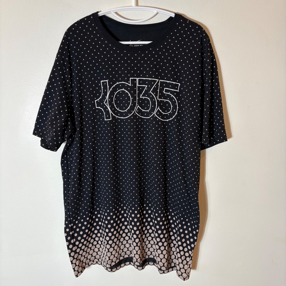 Nike KD 35 Kevin Durant Dri-Fit T-Shirt XL Black Polka Dot Fade Graphic